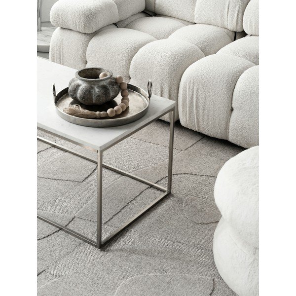 Covor gri deschis din lână 160x230 cm Morphic Botanica – Agnella-image-4