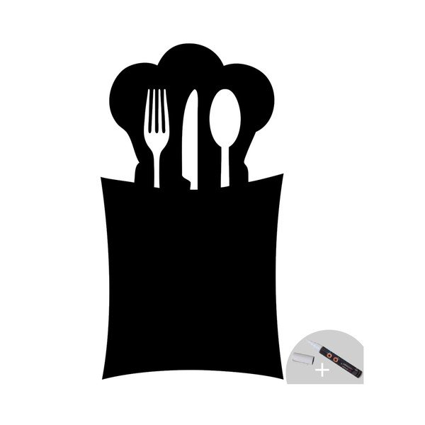 Set autocolant tip tăbliță de scris și marker Ambience Chef's Hat-image-2