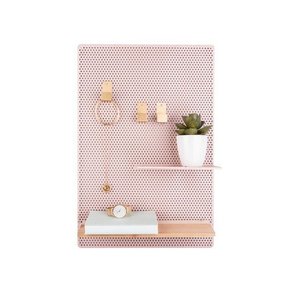 Avizier din metal PT LIVING Perky, 34,5 x 52,5 cm, roz deschis-image-2