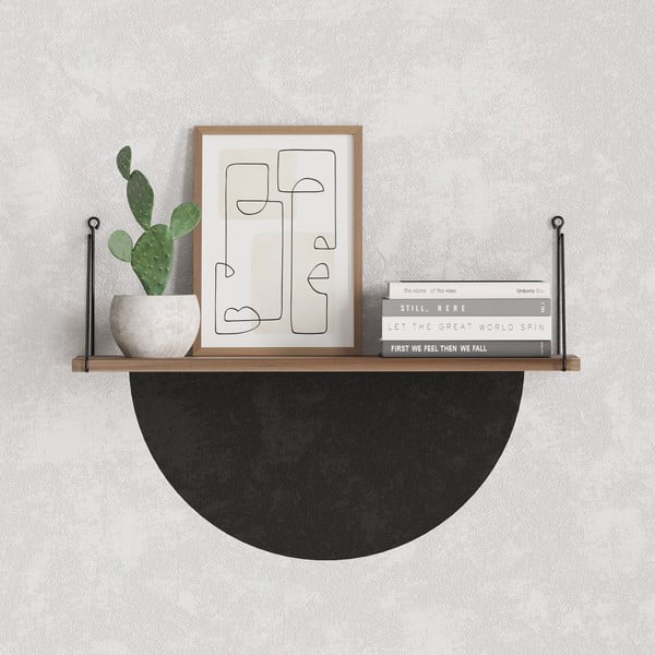 Raft în culoare naturală cu aspect de lemn de nuc 72 cm Armoni – Kalune Design-image-1