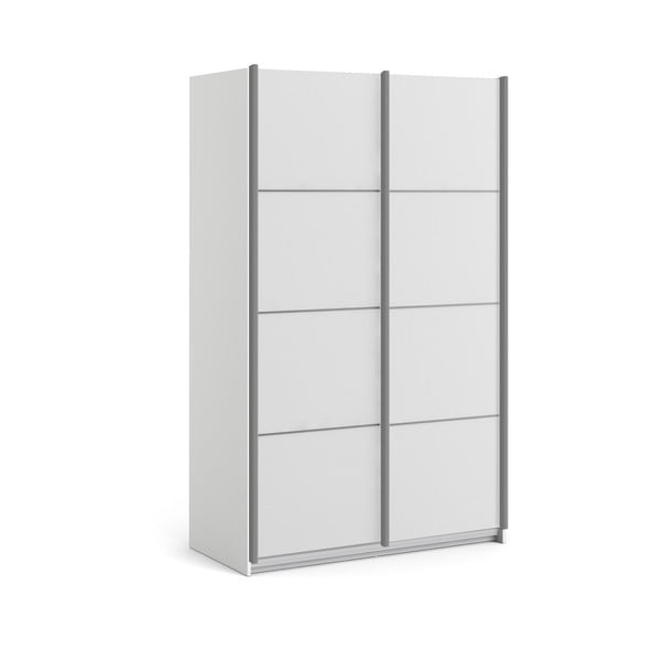 Șifonier cu uși glisante Tvilum Verona, 122x202 cm, alb-image-3