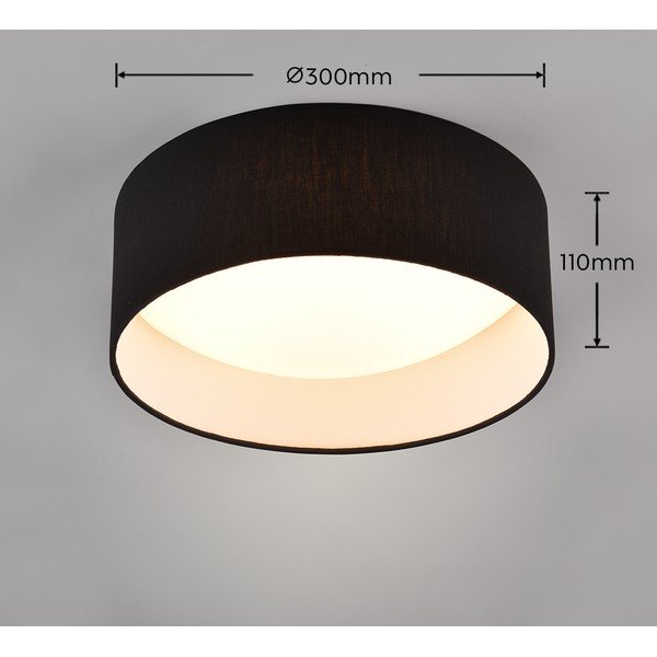 Plafonieră neagră LED ø 30 cm Locarno – Reality-image-4