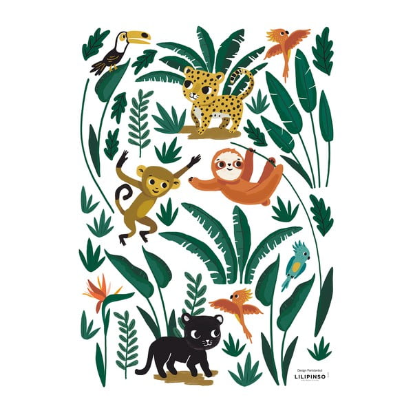 Folie cu stickere 30x42 cm Jungle Animals – Lilipinso