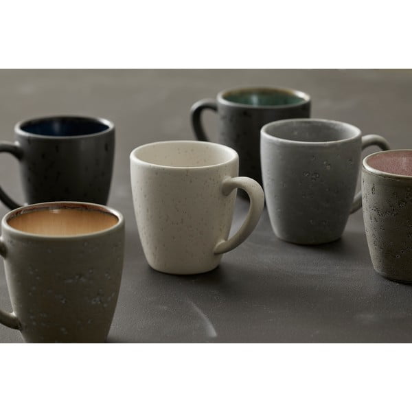 Cană din gresie cu toartă Bitz Basics Grey, 190 ml, gri-image-1