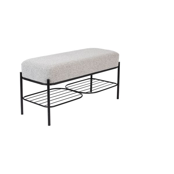 Bancă White Label Milou, gri deschis-image-2