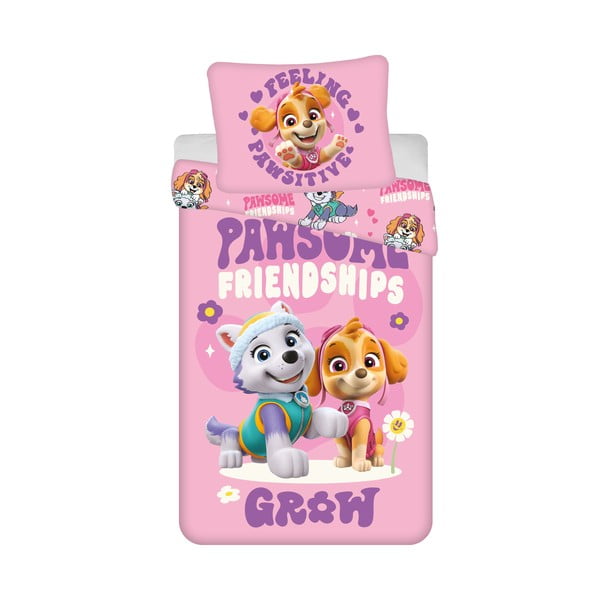 Lenjerie de pat pentru copii din microfibră pentru pat de o persoană 140x200 cm Paw Patrol – Jerry Fabrics