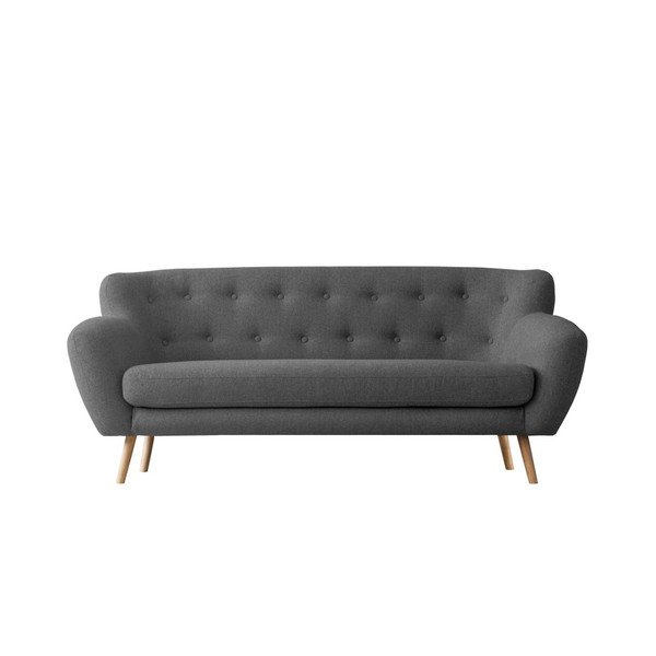 Canapea cu 3 locuri Kooko Home Pop, gri închis 