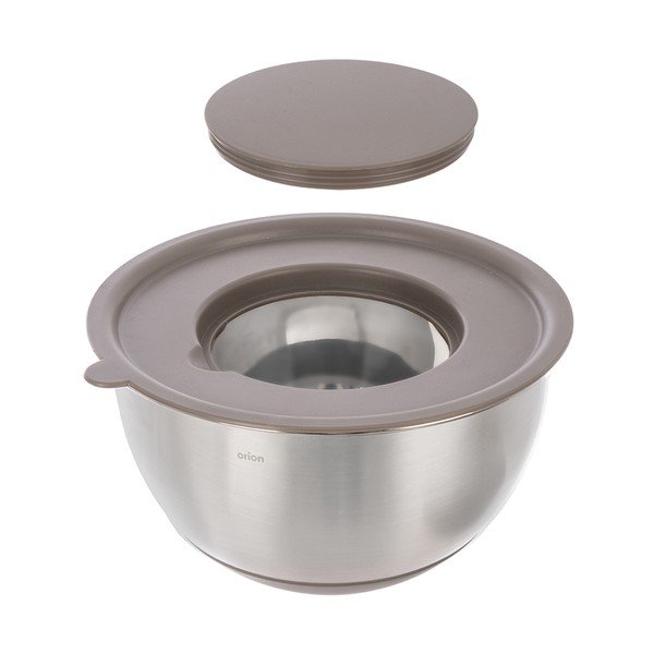 Bol argintiu din oțel inoxidabil ø 26 cm Beige – Orion-image-2