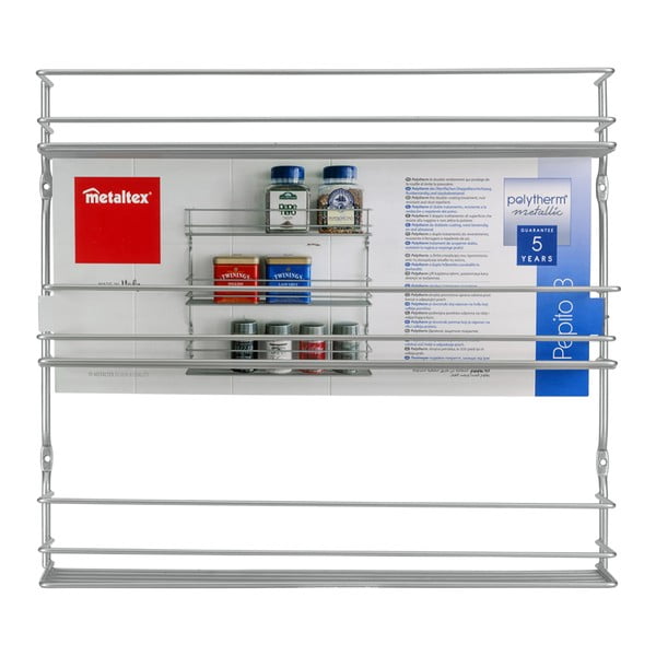 Organizator pentru mirodenii de montat pe perete din oțel – Metaltex-image-2