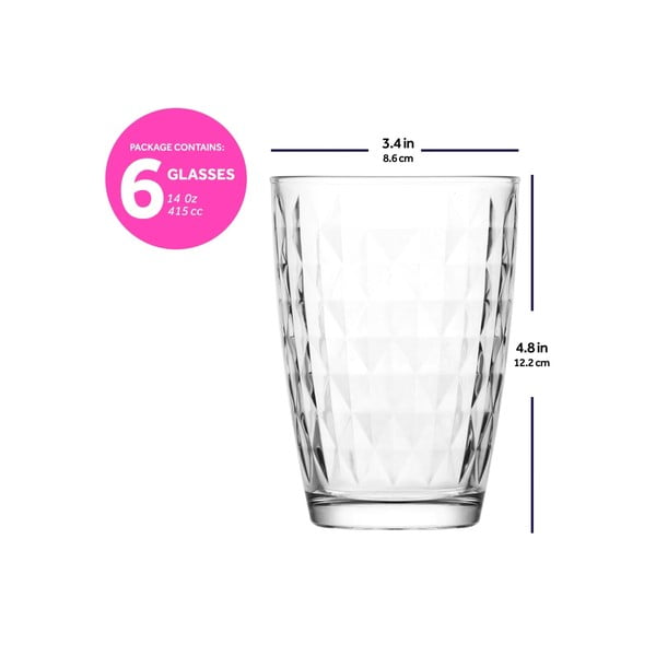 Pahare 6 buc. 400 ml – Hermia-image-3