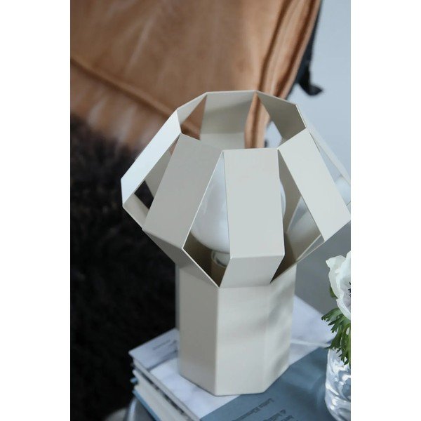 Veioză bej din metal cu abajur din metal (înălțime 27 cm) Octa – Markslöjd-image-2