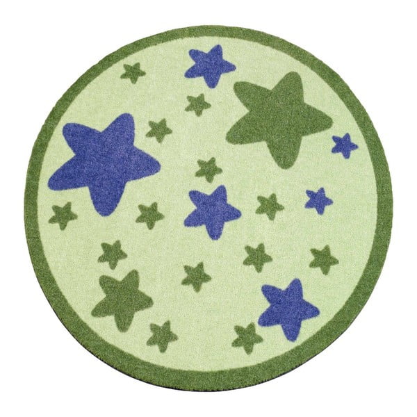 Covor Zala Living Stars, ⌀ 100 cm, verde-albastru