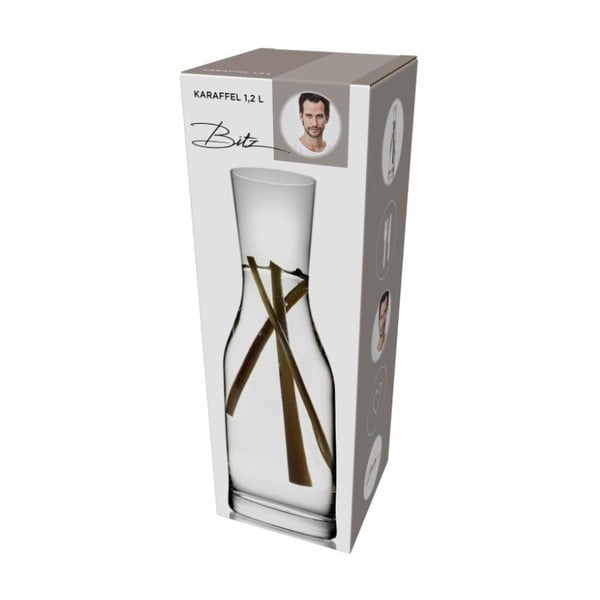 Carafă de apă din sticlă cristalină Bitz Fluidum, 1,2 l-image-3