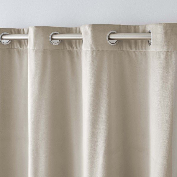 Draperie bej termoizolantă din catifea 140x260 cm Polarchic – douceur d'intérieur-image-3