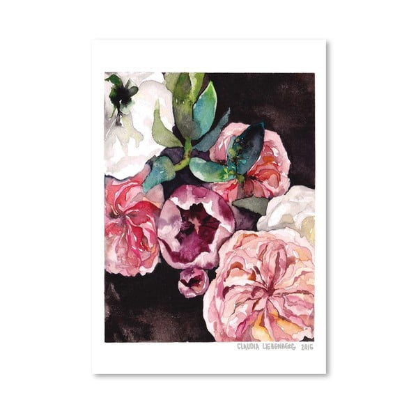 Poster Americanflat Blooms on Black IV, 30 x 42 cm