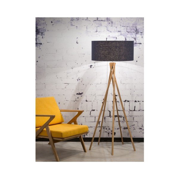 Lampadar din bambus Good&Mojo Kilimanjaro, abajur albastru-image-3