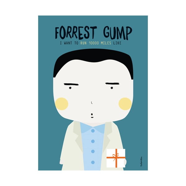 Poster NiñaSilla Forrest Gump, 21 x 42 cm