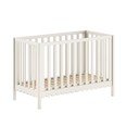 Pătuț bej din lemn de pin cu înălțime reglabilă 60x120 cm Swingo – Vipack