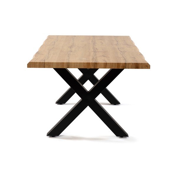 Masă de dining cu aspect de lemn de stejar 90x160 cm Kora – Bonami Essentials-image-3