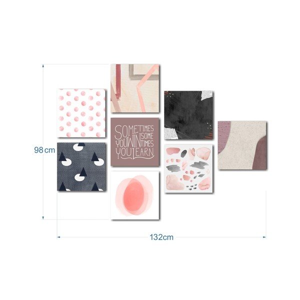 Set 8 tablouri Insigne Pink-image-2