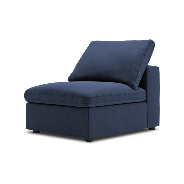 Modul cu tapițerie din catifea pentru canapea de mijloc Windsor & Co Sofas Galaxy, albastru închis-image-2