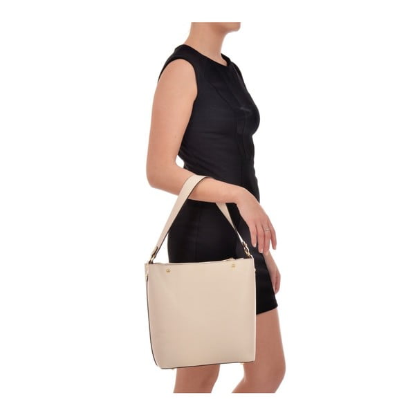 Geantă din piele Roberta M Donna, bej-image-2