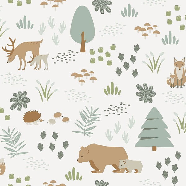 Tapet pentru copii vlies 10 m x 53 cm Forest Animals – Vavex