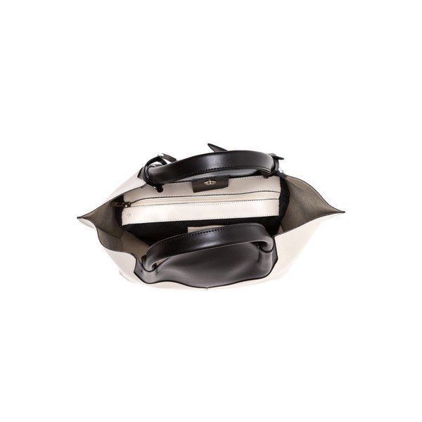 Poșetă din piele Anna Luchini 86 Nero Beige-image-3
