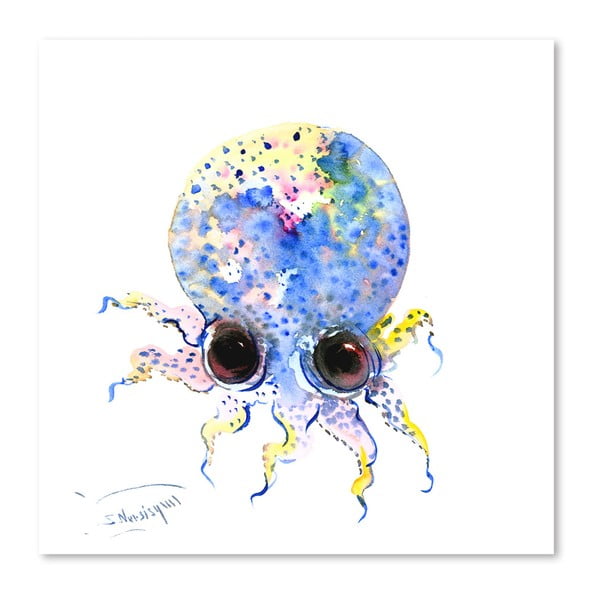 Poster de artă, Blue Octopus, autor Suren Nersisyan, 30 x 21 cm