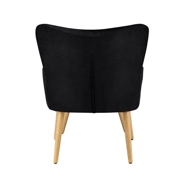 Fotoliu negru cu tapițerie din catifea Coco - Støraa-image-2