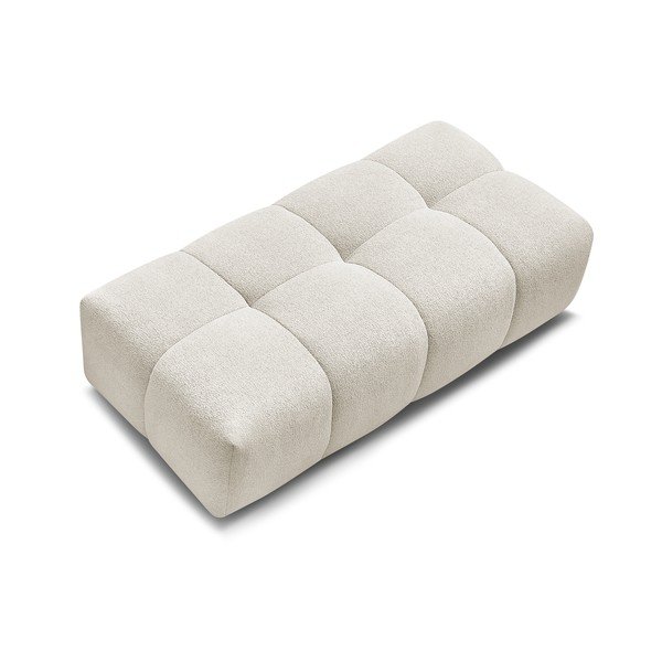 Taburet alb cu tapițerie din chenille Everest – Bobochic Paris-image-4