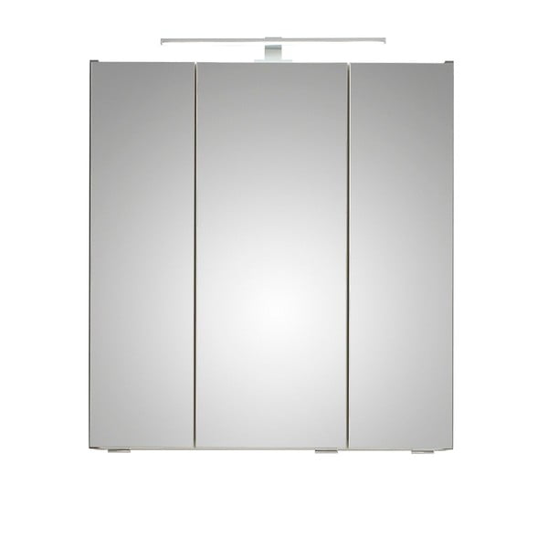 Dulap de baie suspendat gri cu oglindă 65x70 cm Set 357 - Pelipal
