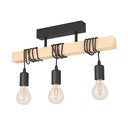 Lustră neagră/în culoare naturală TOWNSHEND – EGLO