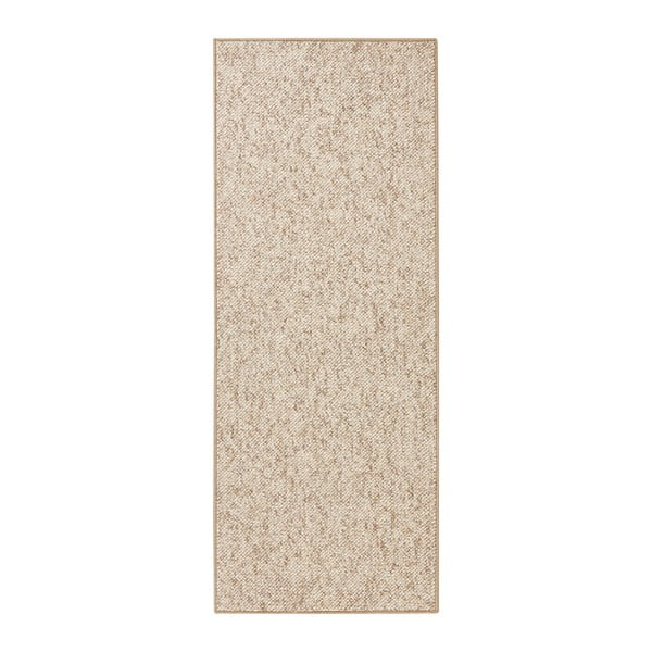 Covor BT Carpet Wolly, 80 x 200 cm, bej maroniu