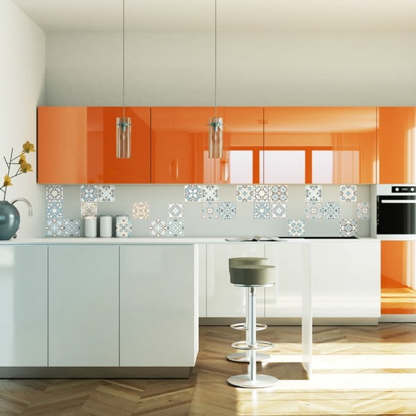 Set 24 autocolante de perete Ambiance Underwater Garden, 10 x 10 cm-image-1