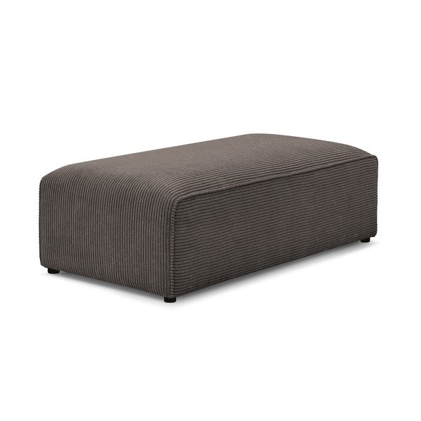 Taburet modular maro cu tapițerie din catifea reiată Megeve – Bobochic Paris