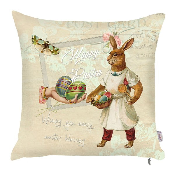Față de pernă Apolena Happy Easter Rabbit, 43 x 43 cm