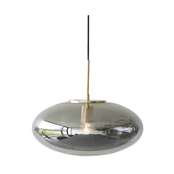 Lustră gri cu intensitate reglabilă cu abajur din sticlă ø 40 cm Reflect – Hübsch