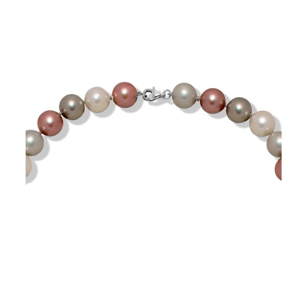 Colier cu perle gri și roz Mara de Vida Only Me, lungime 60 cm-image-1