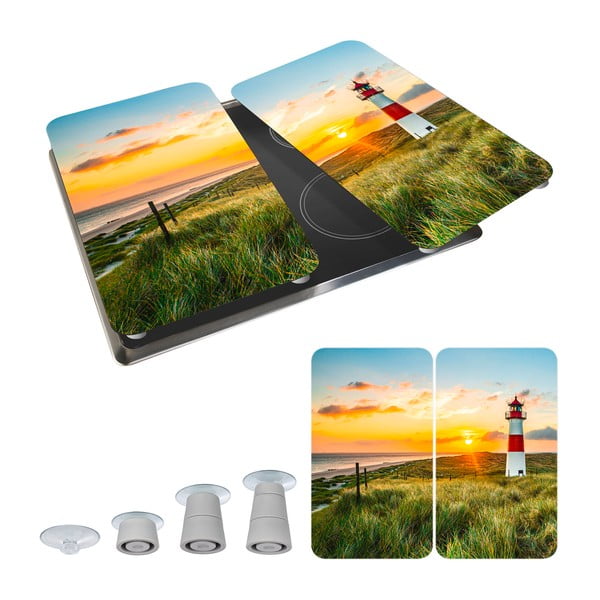 Protecții de aragaz 2 buc. din sticlă temperată 52x30 cm Lighthouse - Maximex-image-2