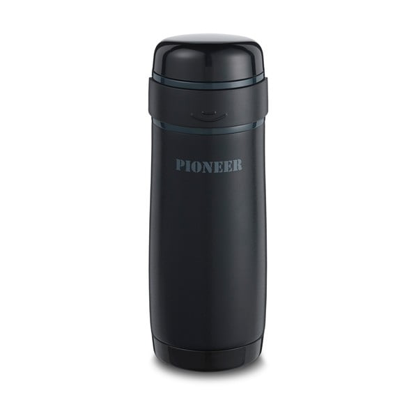Sticlă portabilă neagră Pioneer Capsule, 320 ml