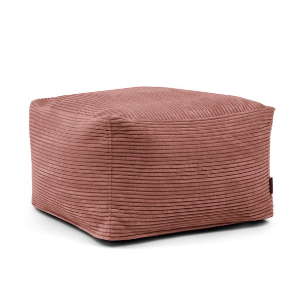 Fotoliu bean bag cărămiziu cu tapițerie din catifea reiată Softbox MooG – SLOWDOWN