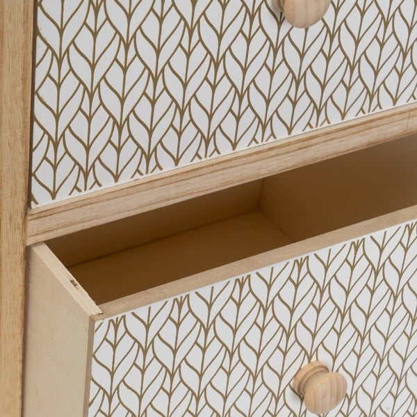 Comodă în culoare naturală înaltă din lemn masiv de paulownia 34x78 cm – Casa Selección-image-1