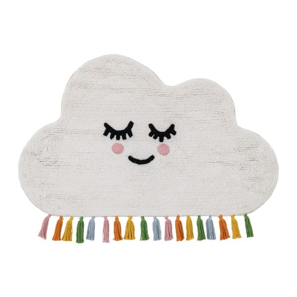 Covor pentru copii alb din bumbac 60x100 cm Cloud – Ixia