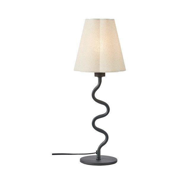 Veioză bej din metal cu abajur textil (înălțime 41 cm) Veya – Markslöjd