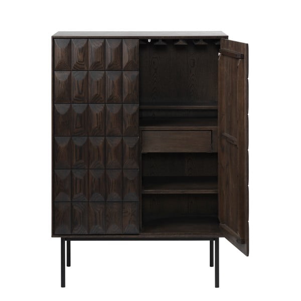 Dulap maro închis 90x130 cm Latina – Unique Furniture-image-2