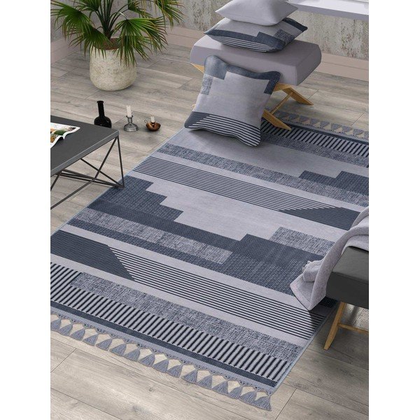 Covor lavabil gri 300x80 cm - Vitaus-image-1