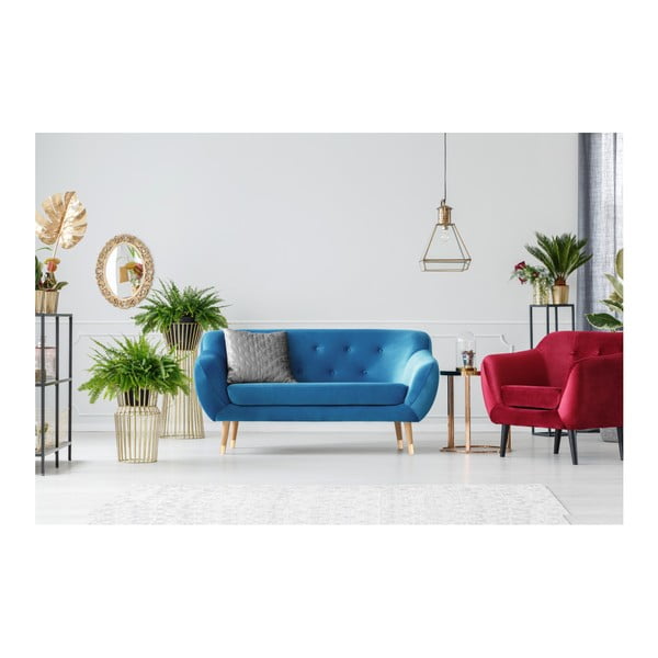 Canapea cu 2 locuri Mazzini Sofas Amelie, albastru-image-4