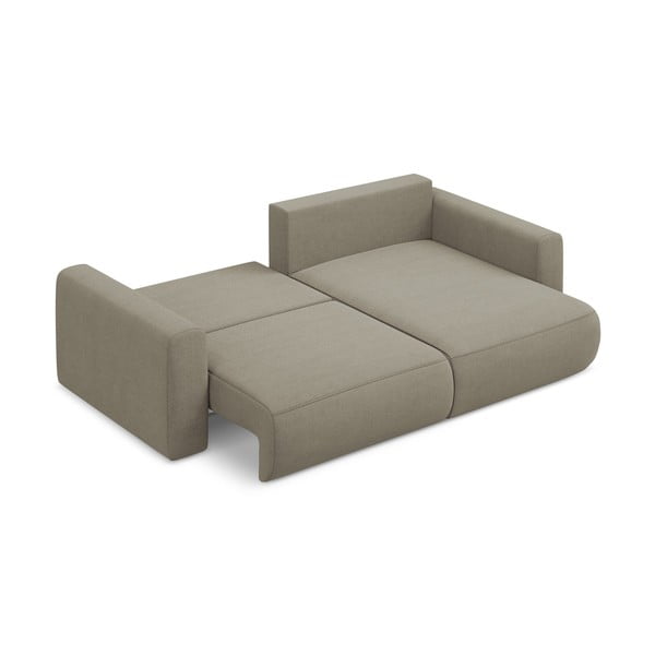 Colțar maro deschis extensibil/cu spațiu de depozitare (cu colț pe partea dreaptă/cu șezlong) Kapua – Makamii-image-3