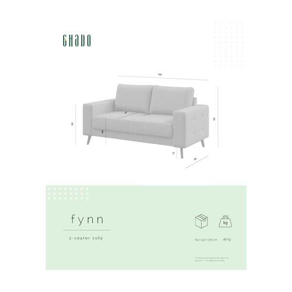 Canapea albastru-închis 168 cm Fynn – Ghado-image-3